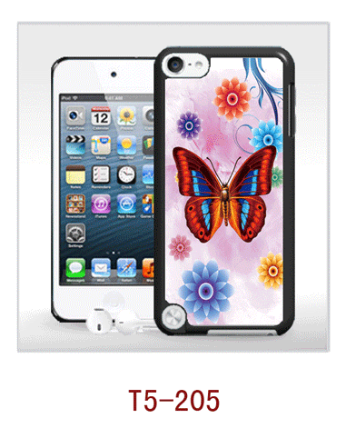 butterfly pictrue 3d back case for ipod touch,pc case rubber coated,multiple colors available