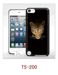 leopard picture 3d case fit for ipod touch5,pc case rubber coated,multiple colors available