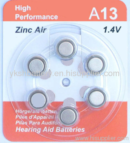 A13-zinc-air (Zn/O2)