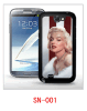 movie star picture Samsung galaxy note2 3d case,pc case rubber coating, with 3d picture, multiple colors available