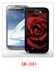 rose picture galaxy note2 3d case,pc case rubber coating, with 3d picture, multiple colors available