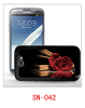 flower pictue galaxy note2 case 3d,pc case rubber coating, with 3d picture, multiple colors available