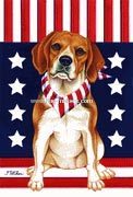 Custom Beagle Patriotic dog flag