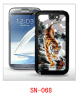 tiger picture 3d back cover for Samsung galaxy Note2,pc case rubber coating, with 3d picture, multiple colors available