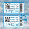 Custom tamper proof evident seal stickers with custom QR code