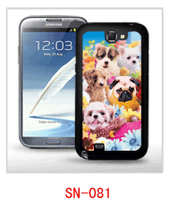 dogs picture galaxy Note2 cover,pc case rubber coating, with 3d picture, multiple colors available