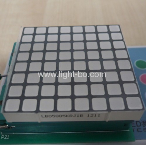 Red/Green 2.4-Inch 6mm 8 x 8 Square dot matrix LED display, 60x60x9mm,Used for Quene management systems,message boards