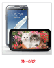 cats picture 3d back case for galaxy note2,pc case rubber coating, with 3d picture, multiple colors available