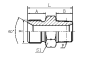 1BT-SP BSP MALE DOUBLE USE FOR 60° CONE SEAT OR BONDED SEAL / BSPT MALE ADAPTER FITTING