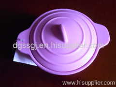 Silicone microwave food steamer with lid