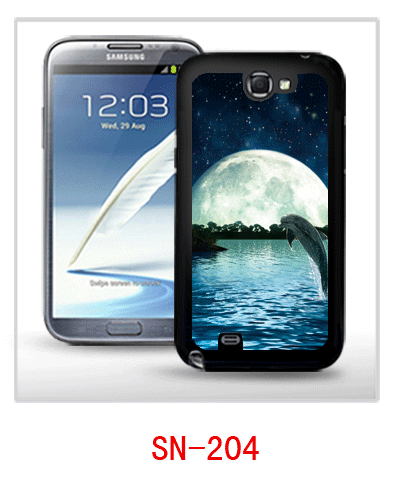 whale picture Samsung galaxy note2 3d back cover with movie effect,pc case rubber coating,multiple colors available,
