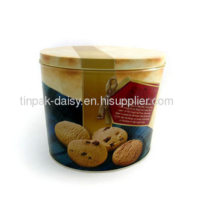 oval cookie tin box