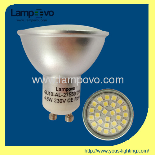 GU10 base 4Watt LED cup spotlight Aluminium