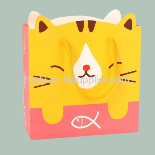 Cat shape paper bag for shopping