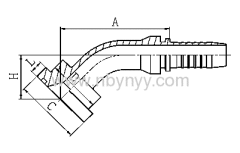 87341 45° SAE FLANGE 3000 PSI HYDRAULIC HOSE FITTING PIPE FITTING COUPLING