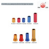 TR413 series colorful aluminum sleeves for snap-in valves