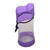 Custom Purple Clear PVC Packaging Bags, 16*20cm Small PVC Cosmetic Bag for Promotion