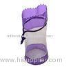 Custom Purple Clear PVC Packaging Bags, 16*20cm Small PVC Cosmetic Bag for Promotion