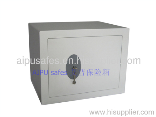 Home & Office safes T350-K / Double wall / fire proof / Lazer cut door / Key lock / White beige/ EN14450 -S2.