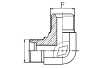 1CB9/1DB9 BSP THREAD 60° CONE SEALING 90° ELBOW TUBE HYDRAULIC ADAPTER FITTING ELBOW PIPE FITTING