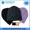 Cotton beanie with printing pattern headphone