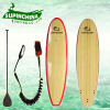 8'6&quot; bamboo with red rail malibu board