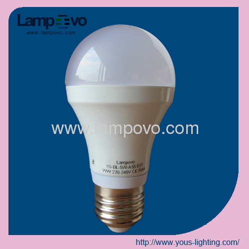 E27 SMD5630 5W LED BULB A55 Aluminum