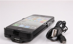 2800mAh Rechargeable External Backup Battery Charger Case for iphone5, Ultra Slim Back Clamping Power Bank with Stand