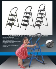 Household Iron Step Ladder with 2steps in bule