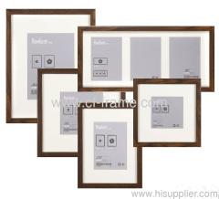 7 Opening Cluster wood grain Collage Frame