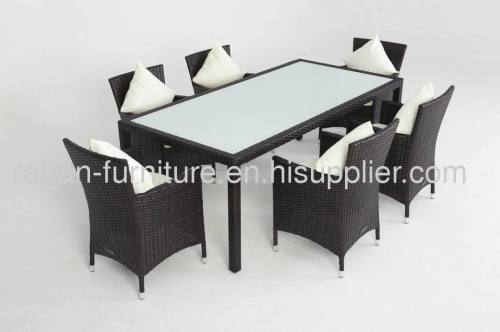 Outdoor wicker furniture dinning sets table and chair