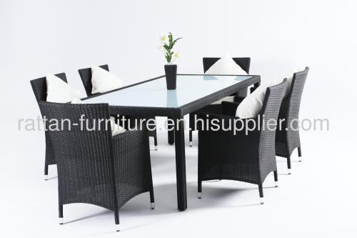 modern furniture PE rattan dinner set