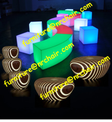 Shanghai acrylic lounge LED light sitting cube seat