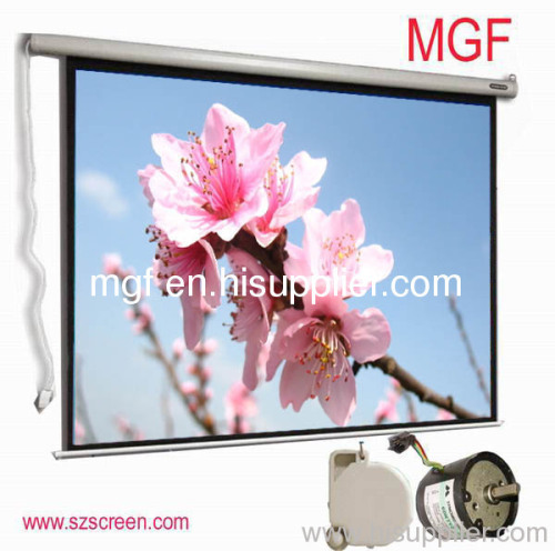 Synchronous projection screen with IR/RF remote control