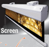 Eletrict projection screen with aluminum casing and IR/RF remote control