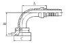 87691 90° SAE FLANGE 6000 PSI HYDRAULIC HOSE FITTING PIPE FITTING COUPLING