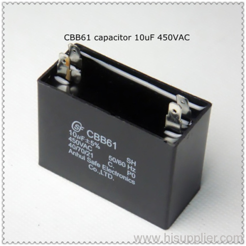 insert CBB61 plastic capacitor for AC motor