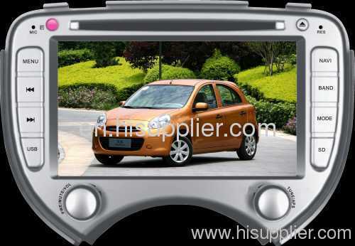 2din 6.2 inch NISSAN MARCH car dvd player with GPS,bluetooth,Ipod