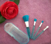 4pcs makeup brush with plastic case