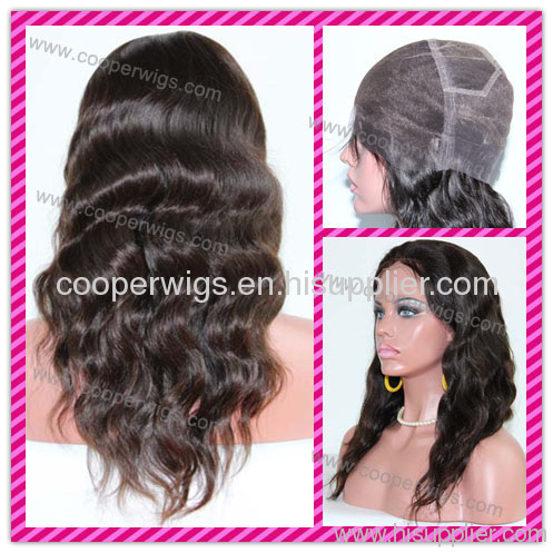 Natural Color Natural Straight Virgin Brazilian Hair Full Lace Wigs