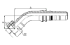 24243-W 45° ORFS FEMALE FLAT SEAT HYDRAULIC HOSE FITTING PIPE FITTING COUPLING