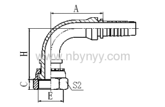 24292/24292-T/24292-W 90° ORFS FEMALE FLAT SEAT HYDRAULIC HOSE FITTING PIPE FITTING COUPLING