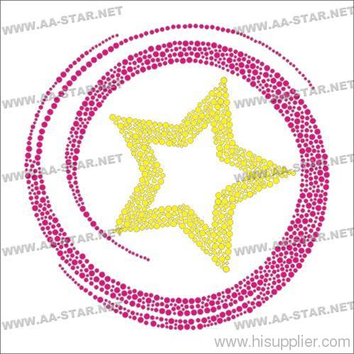 transfer star rhinestone pattern,hot fix star motif