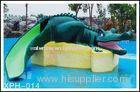 Water Park Equipment Fiberglass Crocodile Slide , Small Water Pool Slides For Kids