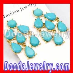 Fashion Turquoise Resin Plaza Athenee Chandelier Drop Earrings Wholesale