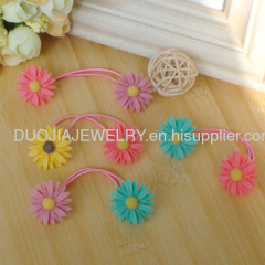 Children Hair accessories, Children Hair ornament 2012 Latest Fashion Resin Rubber Band with flower shape