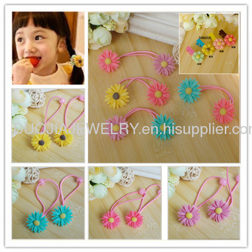 2012 Latest Fashion Resin Rubber Band with flower shape