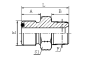 1FN ORFS MALE O-RING / NPT MALE HYDRAULIC ADAPTER FITTING ELBOW PIPE FITTING