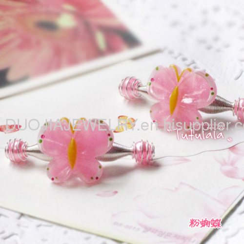 2012 Fashion Fancy Handmade SPRING001 Lovely Spring Hair Clip with Resin Design/Hair Elastic Bands 