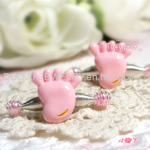 2012 Fashion Fancy Handmade SPRING001 Lovely Spring Hair Clip with Resin Design/Hair Elastic Bands 